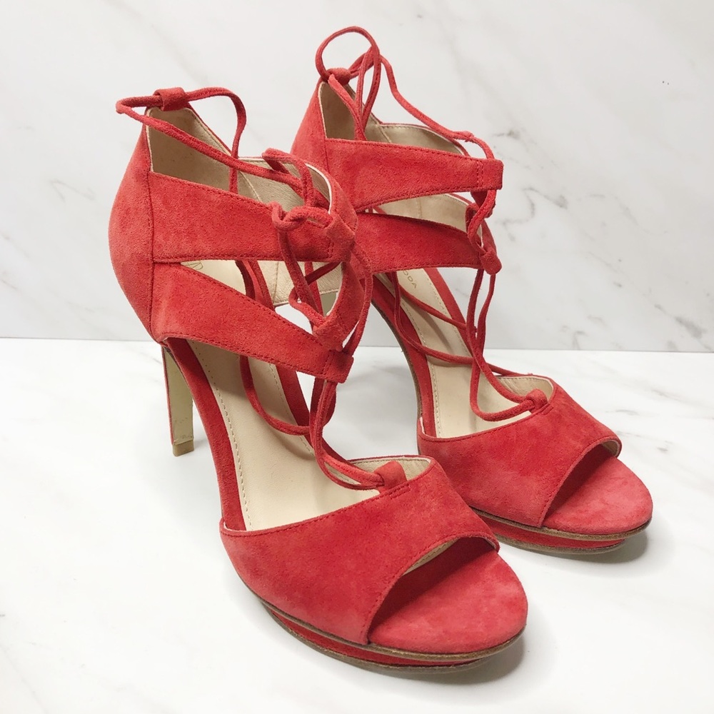 NEW Pelle Moda Suede Raspberry Heels 5.5 - Picture 2 of 7